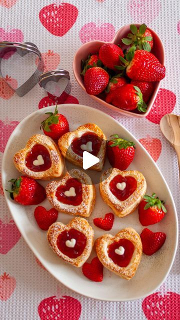 Sarah Reed on Instagram: "Happy February everyone! 🩷 I wanted to make something extra cute to kick off love month and these little strawberry cheesecake puff pastry tarts came out even sweeter than I imagined! You’re going to want to make them for your Valentines and your Galentines this month! They’ve got sweet vanilla cream cheese sandwiched between two layers of puff pastry, with strawberry jam and the most adorable little heart on top. I’ll get the recipe onto my blog tonight. Comment below if you’d like a link. 💘 You can always access my recipes by tapping the link in my bio to get to my blog. You can also type bestlittlemoments.com or sarahtreed.com into your browser which will bring you right to my blog. 💌 Valentine’s Day tea towel from @geometry.house - use SARAHR15 to save. 💝 Cheesecake Puff Pastry, Puff Pastry Hearts, Puff Pastry Tarts, Valentine Strawberries, Cream Cheese Sandwiches, Vanilla Cream Cheese, Love Month, Puff Pastry Tart, Happy February