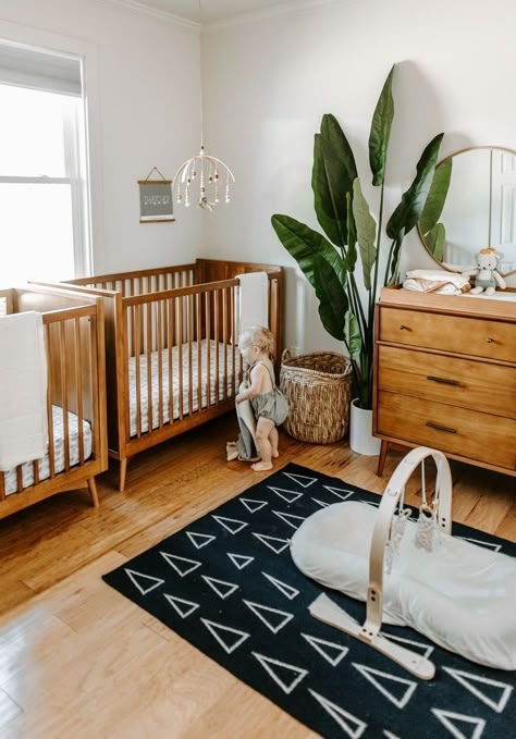 west elm x pbk Mid-Century Convertible Crib | Pottery Barn Kids Baby Room Design, Nursery Baby Room, Convertible Crib, Gender Neutral Nursery, Bed Sets, Baby Bedroom, Nursery Inspiration, Baby's Room, Baby Crib