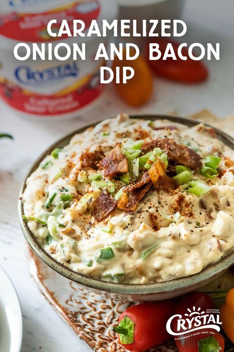 If you’re looking for the BEST sour cream party dip, this is it. Caramelized onions, bacon, cream cheese, sour cream and scallions make a creamy and delicious appetizer. Easy to prepare in advance. Get the recipe. Bacon Onion Dip With Cream Cheese, Cream Cheese Spread Recipes, Appetizer Easy, Food Bites, Party Dip Recipes, Salad Cream, Bacon Dip, Party Dip, Cream Cheese Dips