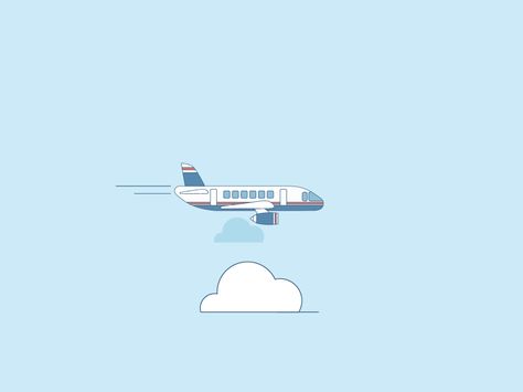 This is the little part of a new video for RingCentral we are creating with @Oleksandra Podchakha .   Whole video: https://vimeo.com/156775315  Hope you enjoy. Airplane Gif, Airplane Animation, Airplane Vector Illustration, Aviation Illustration, Airplane Clouds, Image Illusion, Plane Flying, Cartoon Airplane, Motion Graphics Gif