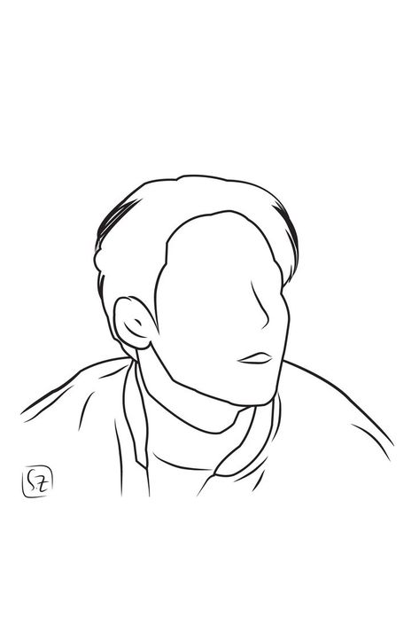 Mingyu Seventeen Rock With You Line Art - fan art Mingyu Line Art, Mingyu Drawing Pencil, Mingyu Sketch, Seventeen Drawing Pencil, Seventeen Line Art, Mingyu Drawing, Seventeen Sketch, Art Sketsa, Seventeen Art