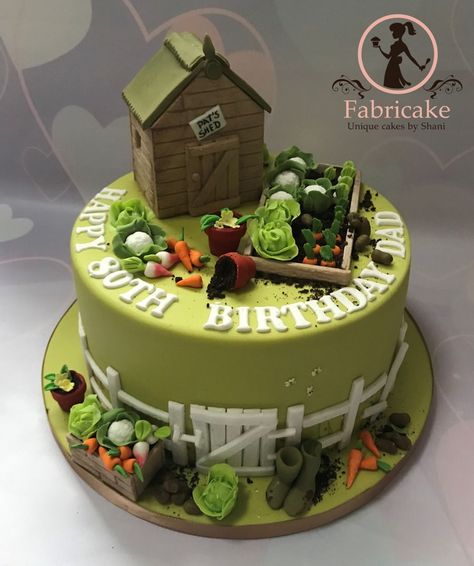 Garden Cakes Birthday, Vegetable Garden Cake, 70th Birthday Ideas For Mom, Gardening Cake, Garden Birthday Cake, Garden Party Cakes, Garden Cake, 70th Birthday Cake, Garden Cakes