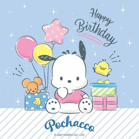 Pic Not Mine:) Source: Google Images Pochacco Birthday, Sanrio Party, Birthday Drawings, Thirteenth Birthday, Birthday Card Drawing, Card Inspo, Hello Kitty Friends, 18th Birthday Cake, Cute Laptop Wallpaper