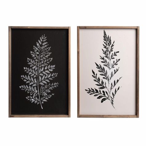 Calming Leaf Wall Decor - Home Decor - Wall Decor Fern Wall, Metal American Flag, Fern Wall Art, Outdoor Artwork, White Wood Wall, Wall Accent, Accent Wall Decor, Wall Decor Set, Gallery Wall Set