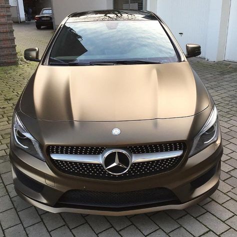 Mercedes Car Wrap, Car Wrapping Ideas, Matte Car Wrap Colors, Mercedes Color, Car Wrap Ideas, Car Wrap Colors, Brown Car, Mercedes Auto, Vinyl Wrap Car