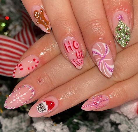 Christmas Gel Nails, Christmas Nails Acrylic, Soft Nails, Festival Nails, Xmas Nails, Christmas Nail Designs, Christmas Nail, Dream Nails, Christmas Nail Art