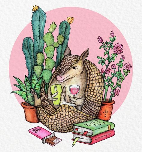 Armadillo Animal, Animal Art Painting, Armadillo Art, August Themes, Pencil Cactus, Pencil Drawings Of Animals, Native American Artwork, Creation Art, Baby Painting