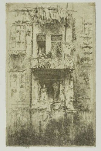 Balcony, Amsterdam [446] James Whistler, James Abbott Mcneill Whistler, Drypoint Etching, James Mcneill Whistler, Carnegie Museum Of Art, Art Society, National Gallery Of Art, Landscape Drawings, Painting Reproductions