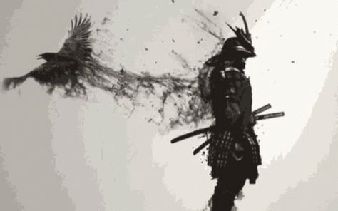 Samurái GIF - Samurái - Discover & Share GIFs Yoji Shinkawa, Samurai Drawing, Guerriero Samurai, Samurai Warrior Tattoo, Japanese Art Samurai, Samurai Tattoo Design, Samurai Wallpaper, Samurai Artwork, Ninja Art