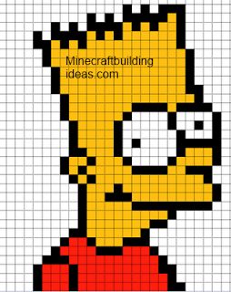 Bark Simpson, Simpsons Cross Stitch, Grille Pixel Art, Image Pixel Art, Pixel Art Minecraft, Modele Pixel Art, Pixel Art Templates, Pixel Drawing, Pixel Crochet