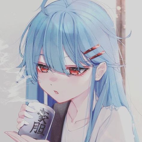 Anime Blue Hair, Blue Anime, Anime Hair, Cool Anime Pictures, Anime Couples Drawings, Dark Anime, Cute Anime Pics, An Anime, Girl Icons