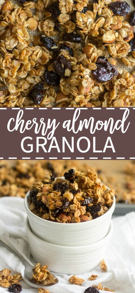 Cherry Maple Granola, Morning Nutrition, Egg Breakfasts, Almond Granola Recipe, Backpacking Recipes, Cherry Granola, Paleo Breakfasts, Paleo Recipes Snacks, Homemade Granola Healthy