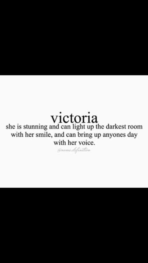 Meaning of my name! Victoria Name Meaning, Vivienne Name, Nicknames For Victoria, Livia Name Meaning, Portia Name Meaning, Victoria Name, Meaning Of My Name, Name Quotes, Lessons Taught By Life