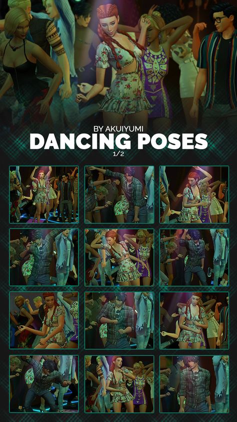 Sims 4 Flirting Poses, Sims 4 Dancing Poses, Sims 4 School Poses, Disco Poses, Couple Dance Poses, Sims 4 Wedding Dress, Dancing Poses, Sims 4 Couple Poses, Dancing Pose