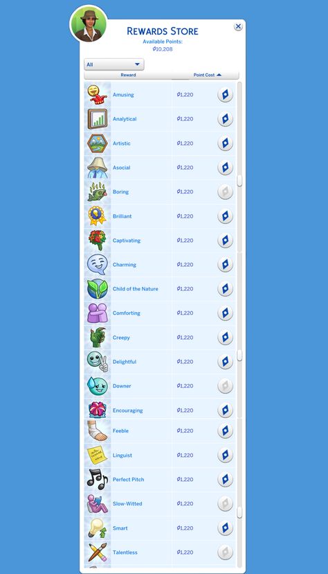 Sims 4 Reward Store Cc, Sims 4 Reward Traits, Sims Traits, Ts4 Mods, Sims 4 Cheats, Alpha Cc, Sims 4 Traits, Reward Store, Play Sims 4