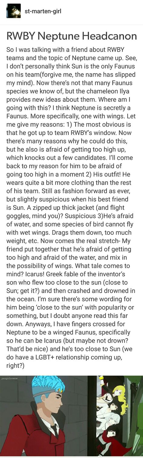 RWBY Neptune headcanon my Tumblr Rwby Sun X Neptune, Neptune Rwby, Rwby Neptune, Rwby Headcanons, Rwby Sun, Rwby Funny, Rwby Memes, Rwby Red, Red Like Roses