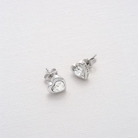 https://amzn.to/3Y7QvRQ Ted Baker Jewellery, Crystal Heart Earrings, Heart Stud Earrings, Small Earrings Studs, Stud Earrings For Women, Jewelry Stand, Silver Crystal, Pretty Earrings, Heart Studs