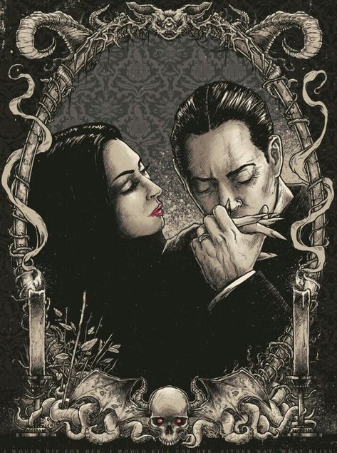 Cage Drawing, Morticia And Gomez Addams, Gomez And Morticia, Gomez Addams, Cat Teapot, Art Noir, Morticia Addams, Adams Family, Dark Wedding