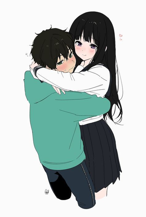 ↝ Twitter: @mery__S2_ Hyouka Chitanda, Couple Sketch, Manga Couple, Romantic Anime Couples, Cute Couple Art, Anime Monochrome, Anime Love Couple, Anime Angel, Anime Sketch