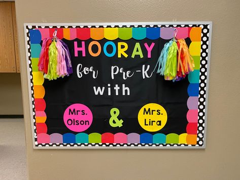 Bullition Board Decoration, Soft Board Decoration, Classroom Door Decor, Kindergarten Bulletin Boards, Polka Dot Classroom, Bulletin Boards Theme, Board Classroom, School Board Decoration, Classroom Doors