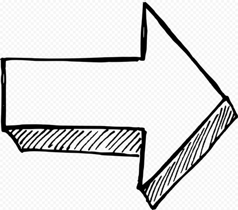 3d Arrow Drawing, Arrow Template Free Printable, Arrow Outline, Arrow Pointing Right, 3d Arrow, Doodles Hand, Arrow Doodle, How To Draw 3d, Arrow Line