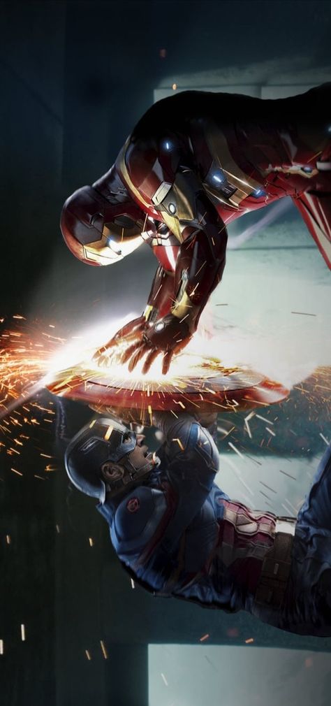 Steve Rogers and Tony Stark fight in Civil war Lithophane Ideas, Mcu Pictures, Captain America Painting, Marvel Homescreen, Super Hero Drawing, Captain America Vs Iron Man, Marvel Room Decor, Iron Man Vs Captain America, Iron Man Theme