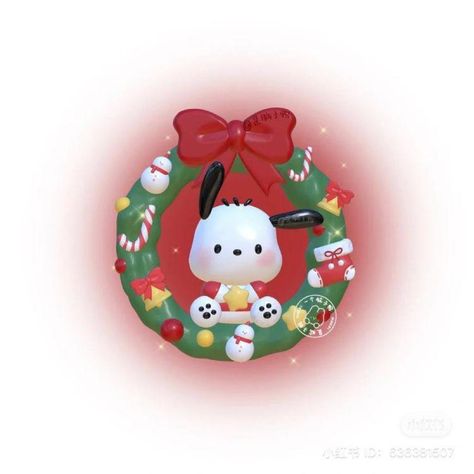 Christmas Pfp, Kitty Christmas, Hello Kitty Christmas, Red Bow, Hello Kitty, Kitty, Christmas, Red, Black