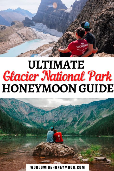 Montana Honeymoon, Honeymoon In The Us, Us Honeymoon, Glacier National Park Itinerary, Us Honeymoon Destinations, Glacier National Park Wedding, Waterton Lakes National Park, National Park Itinerary, Visit Yellowstone