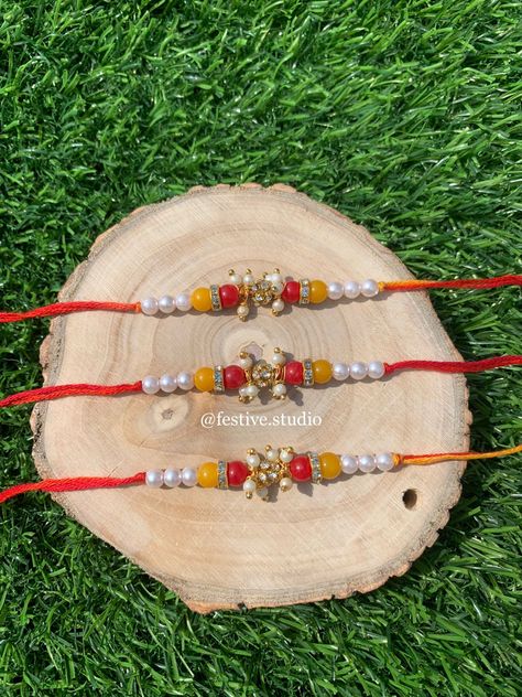 For bookings and details, DM us! Find us on Instagram- @festive.studio Shipping Worldwide For bulk orders, resellers welcome WhatsApp - +919410477888 #rakhi #rakshabandhan #bhairakhi #festivecollection #indianfestival #india #festive #handmaderakhi #handmade Aesthetic Rakhi, Rakhi Designs Handmade, Rakhi 2023, Rakhi Making, Handmade Aesthetic, Rakhi For Brother, Handmade Rakhi, Rakhi Design, Diwali Craft