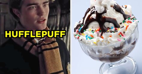 We Know Which Hogwarts House You Belong In Based On The Ice Cream Sundae You Make Hilarious Stuff, Beef Wellington, Buzzfeed Quizzes, Personality Quizzes, Mint Chocolate Chips, Chocolate Syrup, An Ice Cream, Old Lady, Ice Cream Sundae