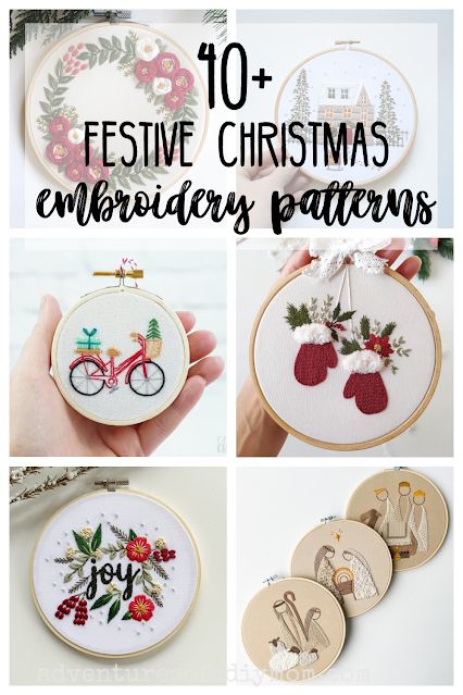 40+ Christmas embroidery patterns to make this holiday season! Small Christmas Embroidery Patterns Free, Hygge Embroidery Pattern, Diy Embroidered Felt Ornaments, Christmas Wreath Embroidery Patterns Free, Nutcracker Embroidery Pattern Free, Embroidery On Cross Stitch Fabric, Free Christmas Embroidery Patterns Printables, Christmas Initial Embroidery, Easy Christmas Embroidery Patterns Free