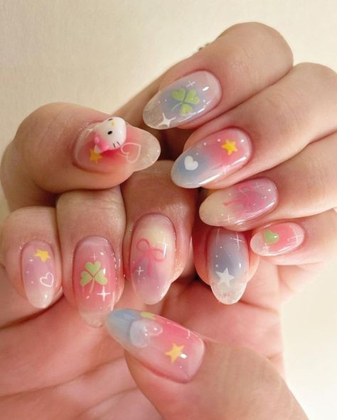 Acnh Nails, Kawaii Nail Art, Hello Nails, Blush Nails, Really Cute Nails, Cute Gel Nails, Soft Nails, Kawaii Nails, Dream Nails