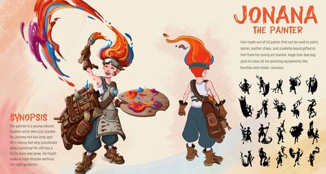 Artist Character Design Painter, Painter Character Design, Painter Character, Character Design Portfolio, Proud Of Myself, The Painter, Game Character Design, Art Teacher, Design Portfolio