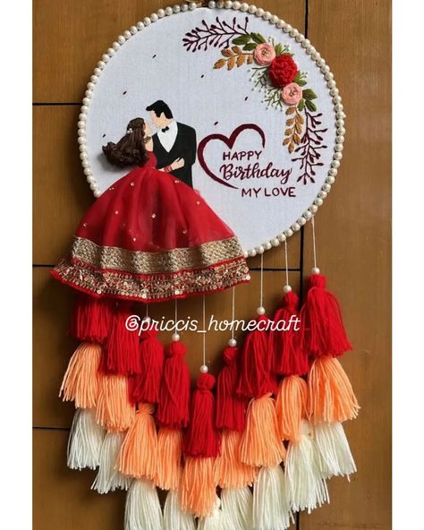 Couple birthday embroidery hoop 💖 Customized handmade embroidery hoop 🌸 Dm us for order 🎁 . . . Embroidery Hoop Art For Husband Birthday, Birthday Embroidery Hoop, Birthday Embroidery, Couple Birthday, Happy Birthday My Love, Husband Birthday, Handmade Embroidery, Diy Embroidery, Embroidery Hoop