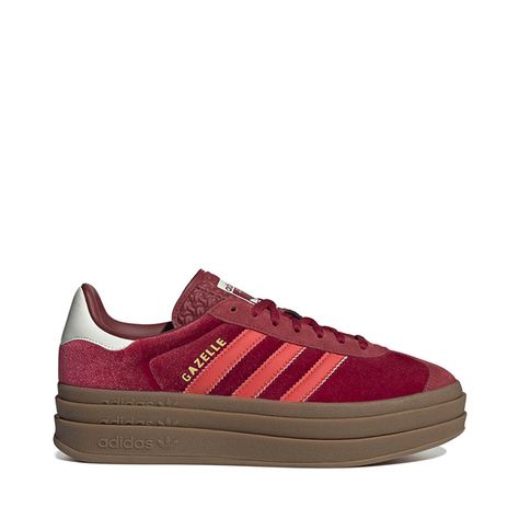 Womens adidas Gazelle Bold Athletic Shoe - Team Victory Red / Bright Red / Off White Red Sneakers Outfit, Adidas Gazelle Bold, Gazelle Bold, Red Bottom Shoes, Red Platform, Womens Adidas, 2024 Style, Athletic Shoe, Red Sneakers