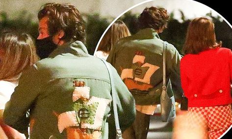 Harry Styles opts for a khaki utility jacket after dinner in LA Green Utility Jacket, A Ship, Llbean Backpack, Khaki Green, Utility Jacket, Harry Styles, Green