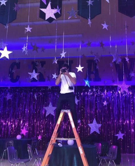 Starry Night Prom, Homecoming Themes, Disco Party Decorations, Dance Decorations, Prom Themes, Dance Themes, Prom Decor, Bday Party Theme, Prom Theme