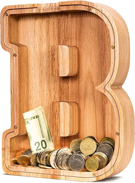 Toddler Alphabet, Letter Piggy Bank, Alphabet R, Personalized Wooden Letters, Alphabet Birthday, Alphabet For Toddlers, Wooden Piggy Bank, Personalized Piggy Bank, Children's Day Gift