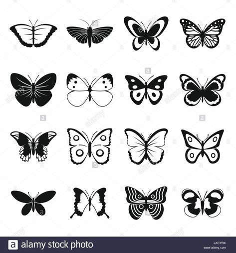 Butterfly Icons, Harmony Tattoo, Butterfly Vector, Simple Butterfly, Butterfly Illustration, Hand Lettering Fonts, Sleeve Tattoos For Women, Simple Illustration, Vector Art Illustration