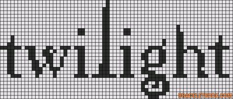 Alpha Pattern #8705 added by Ashlay Twilight Cross Stitch Patterns, Crochet Grid Aesthetic, Twilight Crochet Patterns, Twilight Perler Beads, Cross Alpha Pattern, Graphic Crochet Pattern, Twilight Alpha Pattern, Twilight Pixel Art, Twilight Cross Stitch