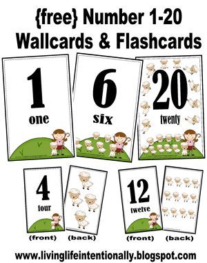 FREE Number Wall cards and Number Flashcards for Toddler and Preschoolers Numbers Preschool Printables, 123 Homeschool 4 Me, Flashcards For Toddlers, Number Flashcards, Free Preschool Printables, Free Kindergarten Worksheets, Numbers Preschool, Printable Flash Cards, Number Recognition