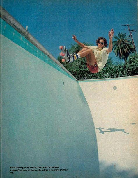 Kent Senatore 1970s Skateboarding, Skate Bowl, Skateboard Images, Skate 2, Ads Photography, Lords Of Dogtown, Skateboarding Aesthetic, Skateboard Photos, Skateboard Park