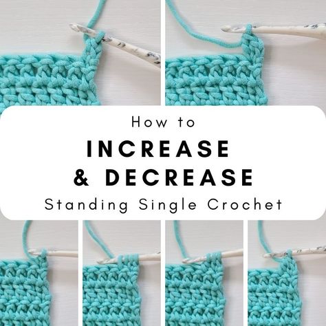 Single Crochet Stitch Projects, How To Increase Stitches In Crochet, Stacked Single Crochet, Increase And Decrease In Crochet, Crochet Increase And Decrease, Increase Stitch Crochet, How To Increase Crochet Stitch, How To Increase And Decrease In Crochet, Increase Crochet Stitch