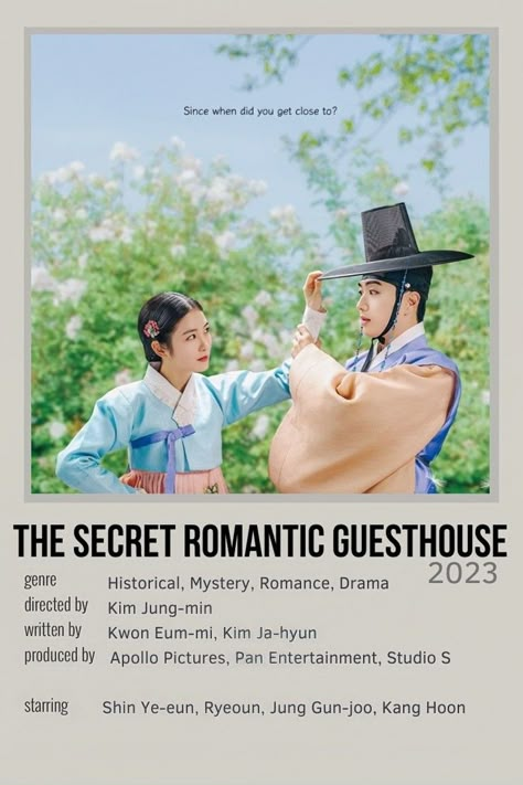 The Secret Romantic Guest House, Drama Notes, Secret Romantic Guesthouse, Love In The Moonlight Kdrama, 2023 Minimalist, Poster Kdrama, Kdrama List, Kdrama Poster, Drama Anime