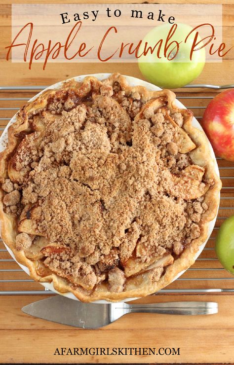 Apple Crumb Pie Recipe, Apple Crumble Pie Recipe, Apple Crumb Pie, Crumb Pie, Apple Pie Recipe Easy, Apple Crumble Pie, Store Bought Pie Crust, Crumble Pie, Homemade Pie Crust