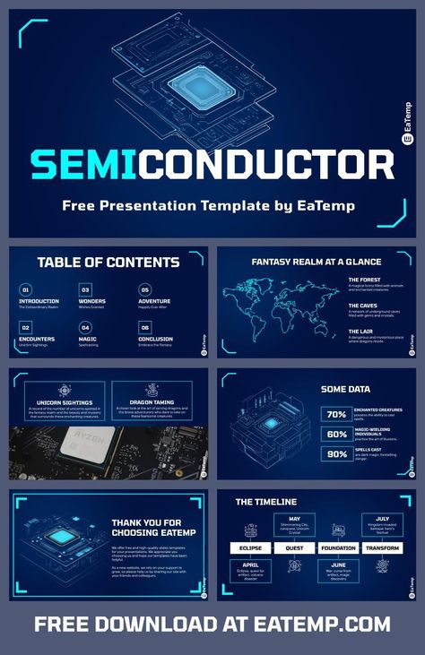 Semiconductor 13 Print Branding, Free Ppt Template, Slides Design, Google Slides Theme, Ppt Design, Google Slides Themes, Template Google, Slides Template, Ppt Template