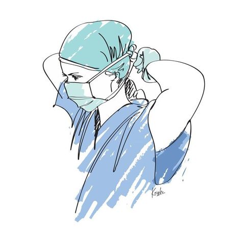 Nurse Drawing Sketch, Doctor Sketch Drawings, Nurse Art Illustrations, Doctor Line Art, Medical Drawings Sketches, Doctor Art Drawings, Doctor Doodle, Doctor Painting, Nurse Drawing