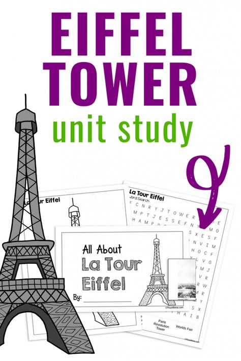 Eiffel Tower History, Eiffel Tower Craft, France Craft, Tallest Man, Preschool Letter Crafts, Free Homeschool Printables, About Paris, Preschool Letters, Homeschool Life