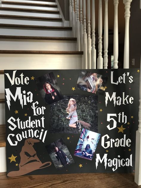 Student Council Harry Potter Student Council Posters, Elementary Student Council Posters, Poster Student Council, Student Council Posters Ideas Creative, Student Government Posters, Student Government Campaign, Hoco Campaign, Elementary School Posters, Student Council Speech