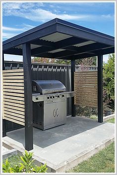 Bbq Shelter Ideas, Bbq Gazebo, Outdoor Grill Area, Outdoors Ideas, Outdoor Barbeque, Outdoor Kitchen Decor, Outdoor Bbq Kitchen, House Vibes, Grill Area